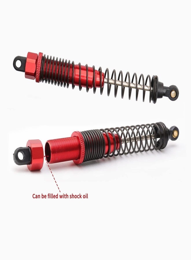 Rchobbytop RC Shocks 8Pcs Aluminum RC Car Shocks Absorber 188004 (108004) for HSP 94111 94188 94108 Redcat Volcano Epx/epx PRO Volcano S30 RC 1/10 Monster Truck 128mm Dampers Assembled Replacement Parts, Red - Image 3